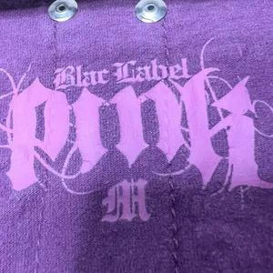 Vintage Y2K Black Label Pink Purple Graphic Racerback Tank Top Size Medium Moto thumbnail 7