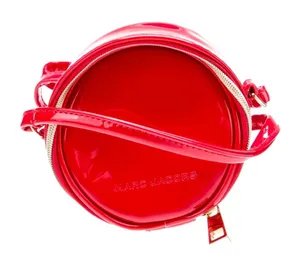 Marc Jacobs Glossy Patent Leather Red Crossbody Canteen Mini Bag Glam Party thumbnail 1