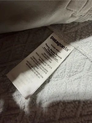 Patagonia Light Gray diamond Capra Fleece Jacket small thumbnail 3