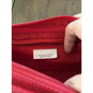 Y2K Straw Baguette Bag Womens Size S‎ Red Woven Wheat Straw Vintage Boho thumbnail 2