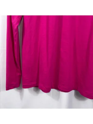 J.Crew Women’s Pink Turtleneck Top Medium Long Sleeve Lightweight Cotton Basic thumbnail 4