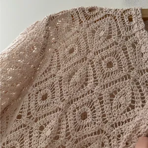 Future‎ Collective Alani Noelle Short Sleeve Tie Front Crochet Lace Stunning thumbnail 3