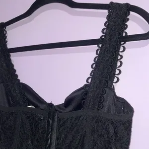 Quiet Storm Corset Top Women Size M Black Lace Y2K Romantic WhimsiGoth thumbnail 6