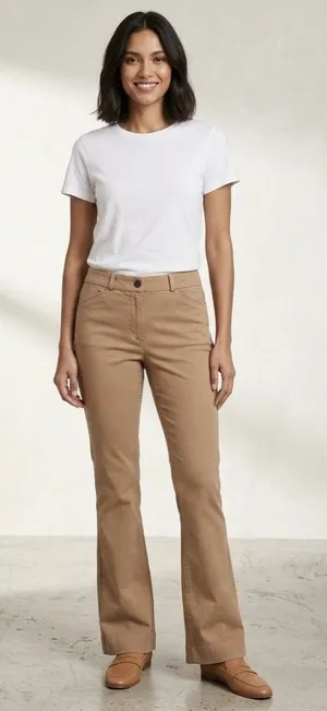 Banana Republic Sloan Pants Women Size 8 Chino Stretch Mid Rise Brown Slacks thumbnail 1