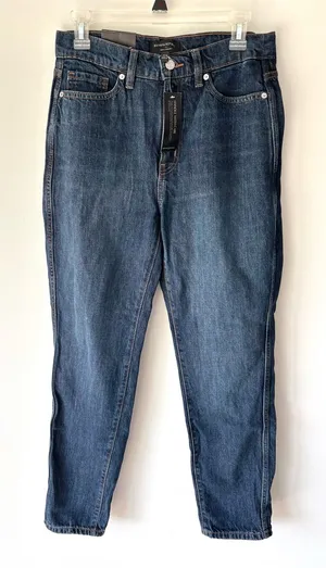 Banana Republic Curvy Straight High Rise Ankle Jeans Dark Wash Denim NWT thumbnail 1