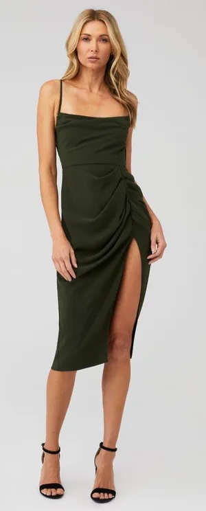 Amanda‎ Uprichard Jasalina Dress Ponderosa Green XS thumbnail 1