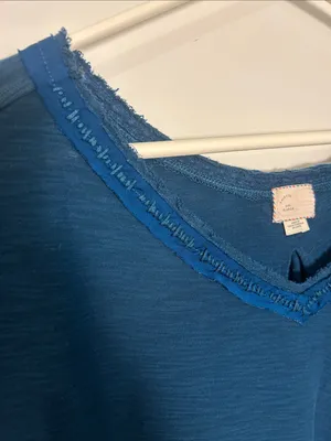 Anthropologie Deep Teal V-Neck Tank with Pocket thumbnail 2