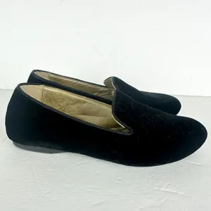 Birdies The Starling Velvet Flat Loafer Size 7.5 Black Slip On Classic Timeless thumbnail 2