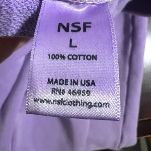 NSF Sayde Distressed Slim Jogger Sweatpants Purple Large thumbnail 5