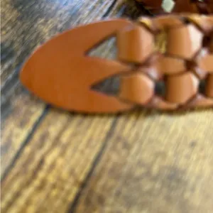 Brown Woven Leather Belt NWOT thumbnail 3