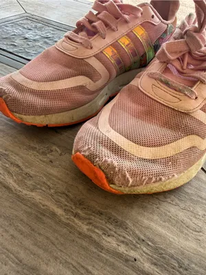 Adidas NMD R1 Pink Floral Iridescent Sneakers Women’s Size 6 thumbnail 11
