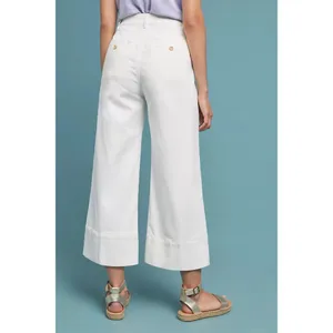 ✨Anthropologie Chino Pintucked Chino White Sz 2 Pants✨ thumbnail 4
