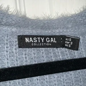Nasty Gal What A Pearl Wants Blue Fuzzy Cardigan Size S thumbnail 4
