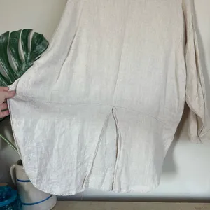 La. Fixsun Linen Button Henley Tunic Tan Size XL thumbnail 10