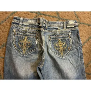 NEW JC Madison Embroidered Bootcut Jeans Vintage Western 29 thumbnail 2
