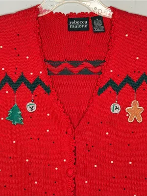 Vintage Rebecca Malone Christmas Sweater Vest thumbnail 2