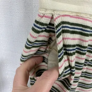 Sundance Cream Green&Pink Stripe Dina Waffle Knit Sleep Pants Sz.S thumbnail 7