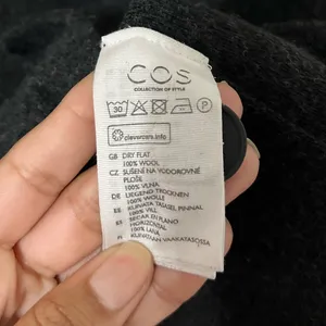 COS Wool Gray Button Down Cardigan Sweater thumbnail 7