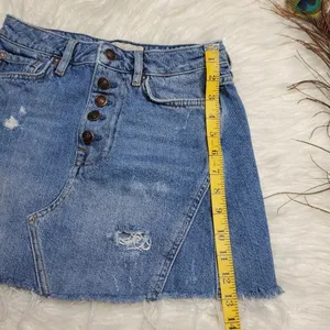 We The Free Distressed‎ Denim Skirt thumbnail 5