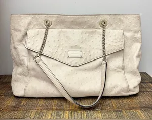 Kate Spade New York Embossed Ostrich Leather Tote Bag Purse thumbnail 1