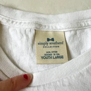 Simply Southern Camping Is My Happy White Tee Shirt Youth Large thumbnail 3