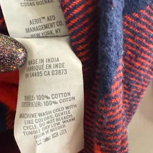 Aerie LumberJane Red & Blue Buffalo Plaid Soft Brushed Flannel Shirt - size M thumbnail 8