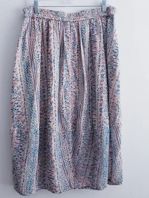 World Market Waffle Gauze Abstract Midi Skirt thumbnail 6