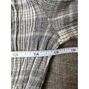 Universal Threads Womens Gray Plaid Smocked Crop Blouse Square Neck Size S thumbnail 7