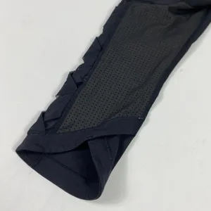 Lululemon Pants Womens 6 Navy Crop Leggings Mesh Lattice Hem Striped‎ Waist thumbnail 13