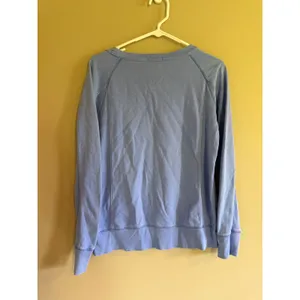 Gap Womens‎ Blue Raglan Sleeve Crewneck Sweatshirt Size S Exposed Seam Detail thumbnail 3