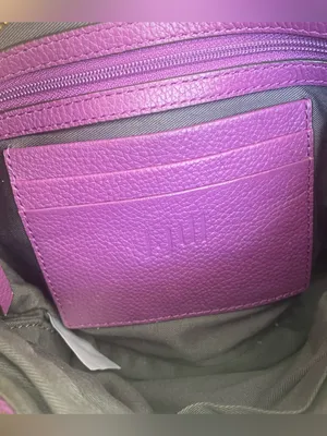 J. Jill purple pebbled leather crossbody purse handbag fun summer pop of color thumbnail 4