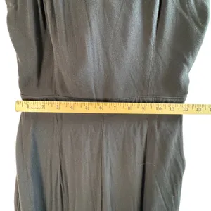Abercrombie & Fitch Jumpsuit‎ Tie Back Viscose Black Size M Wide Leg Boho Chic thumbnail 7