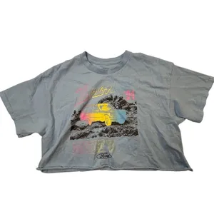 Vintage '94 Ford Bronco Built Wild Graphic T-Shirt Women’s Cropped L‎ Blue thumbnail 3