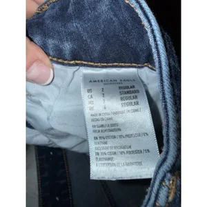 American‎ Eagle Super Hi-Rise Jegging Sz 2 Regular Blue 360 Next Level Stretch thumbnail 3