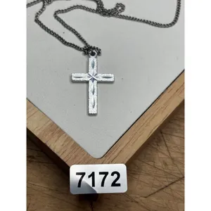 Sterling Silver Cross Necklace With Delicate Chain 18 Inch Length Timeless Relig thumbnail 5