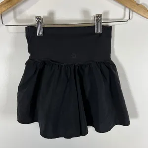 Aerie Black Crossover Waist Ruffle Skort Athletic Shorts Womens‎ XXS thumbnail 5