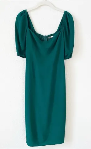 Reformation Jan Midi Dress Green Size 4 Holiday Party Office Wedding thumbnail 1