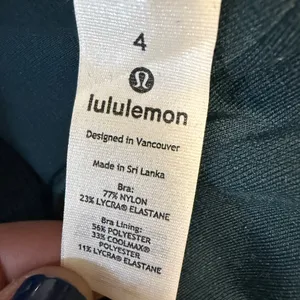 Lululemon X Peloton Energy Sports Bra Dark Green High Support Size 4 thumbnail 5