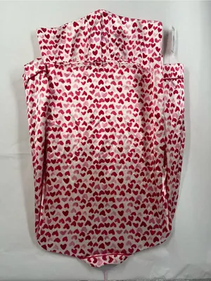 Lilac + London Pink Hearts Satin Shortie Pajama Set Size M NWT thumbnail 11