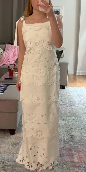 Petal & Pup White Eyelet Maxi Dress thumbnail 3