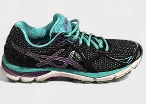 ASICS GT-2000 3 Women's Running Shoes Black Teal Purple‎ T550N Size 9 thumbnail 1