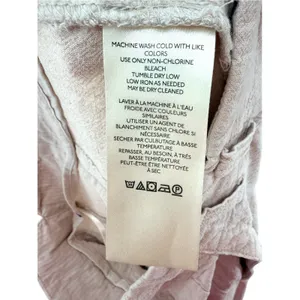 Free People Nothing To Say Pleated Linen Blend Trouser Pants Beige Blush 8 thumbnail 6