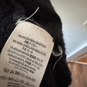 Free People Black Wool Mohair‎ Blend Chunky Open Cardigan thumbnail 6