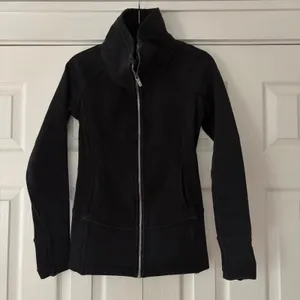 Lululemon Radiance‎ Jacket Black Full Zip Funnel Neck Fleece Size 4 thumbnail 2