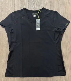 Planet Koi Black Scrub Top V-Neck Women’s Large New With Tags thumbnail 1