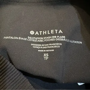 Athleta Salutation Stash Flare Pant Ribbed‎ Leggings Women's Black Size XS thumbnail 9