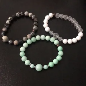 (3) new elevated faith natural stone bracelets thumbnail 3