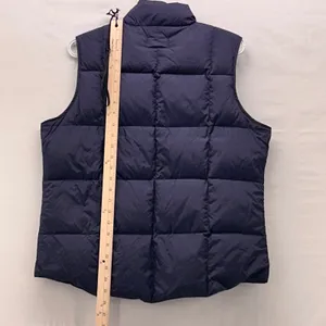 Lands End Down Puffer Quilted Vest Navy‎ Blue Medium thumbnail 11
