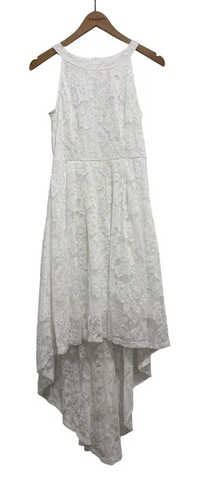 Anette White Floral Lace High Low Halter Dress Sleeveless New‎ With Tags Size S thumbnail 1
