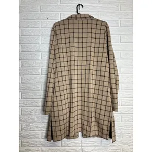 Maurices Plaid Open Front‎ Cardigan Blazer Womens XL Tan Black Excellent Pockets thumbnail 9